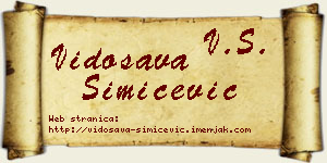 Vidosava Simićević vizit kartica